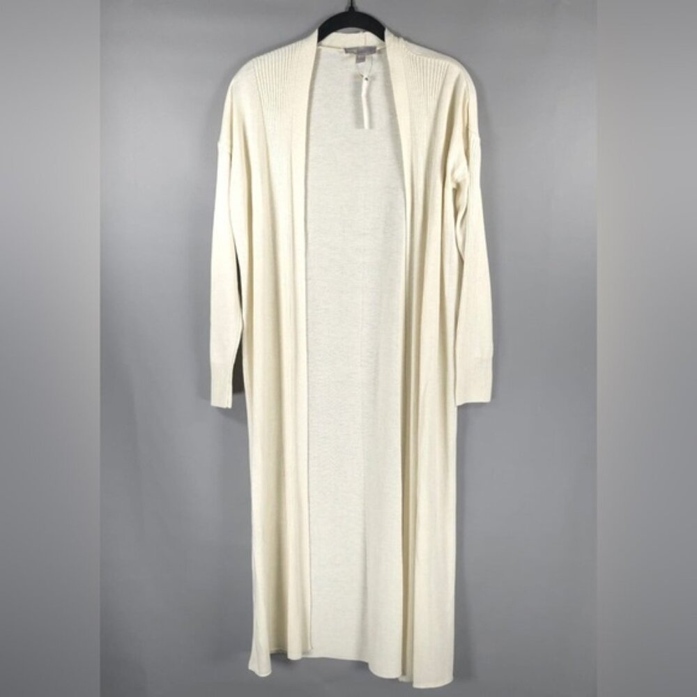 NWT asos PETITE Romania 🇷🇴 Made Long Sleeve Rib Open‎ Cardigan Longline Size 2